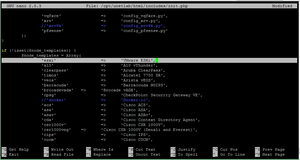 Init.php with esxi_template added